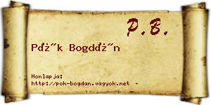 Pók Bogdán névjegykártya